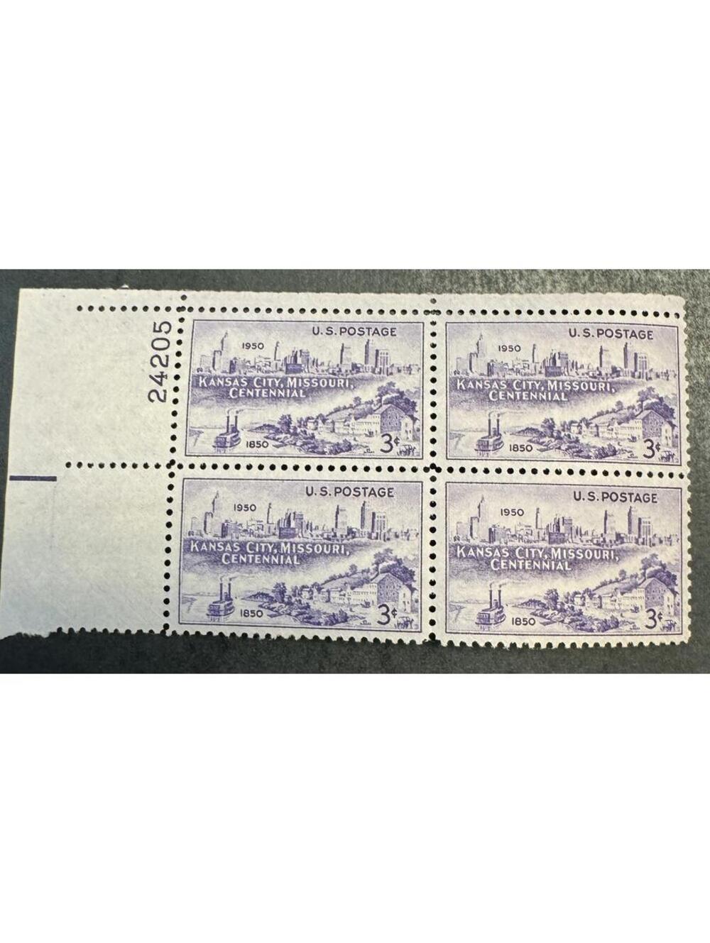 1950 USPS Kansas City Missouri Centennial MNH 3c 994 Unused Mint Stamp 24205